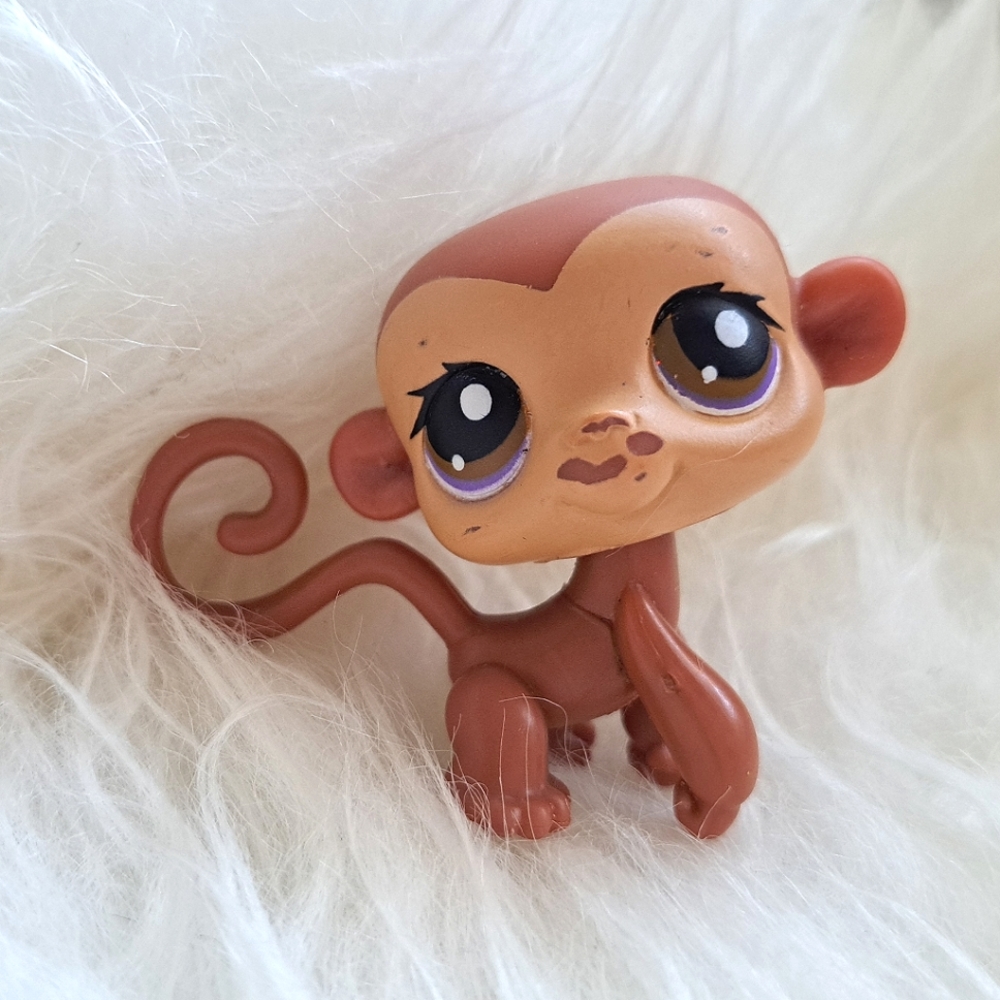 Littlest Pet Shop | Brown cute monkey *paint chipped*